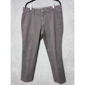 Masons Ems Pants Mens 34x30 Gray Houndstooth‎ Slim Straight Stretch Chino Preppy